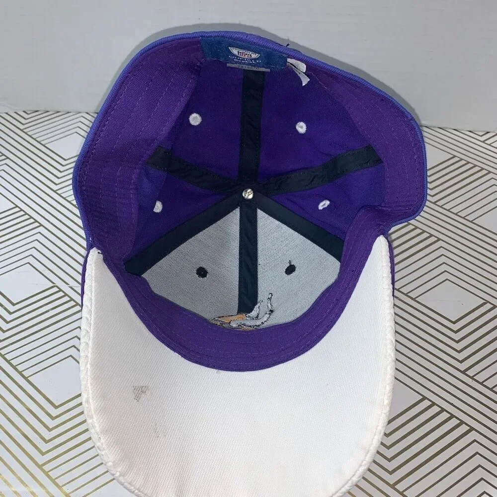 Reebok Minnesota Vikings S/M On Field Hat Cap NFL Football Purple Black Two Tone